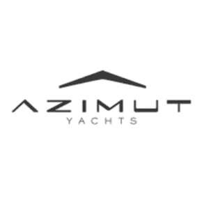 A green background with the word azimut written in black.